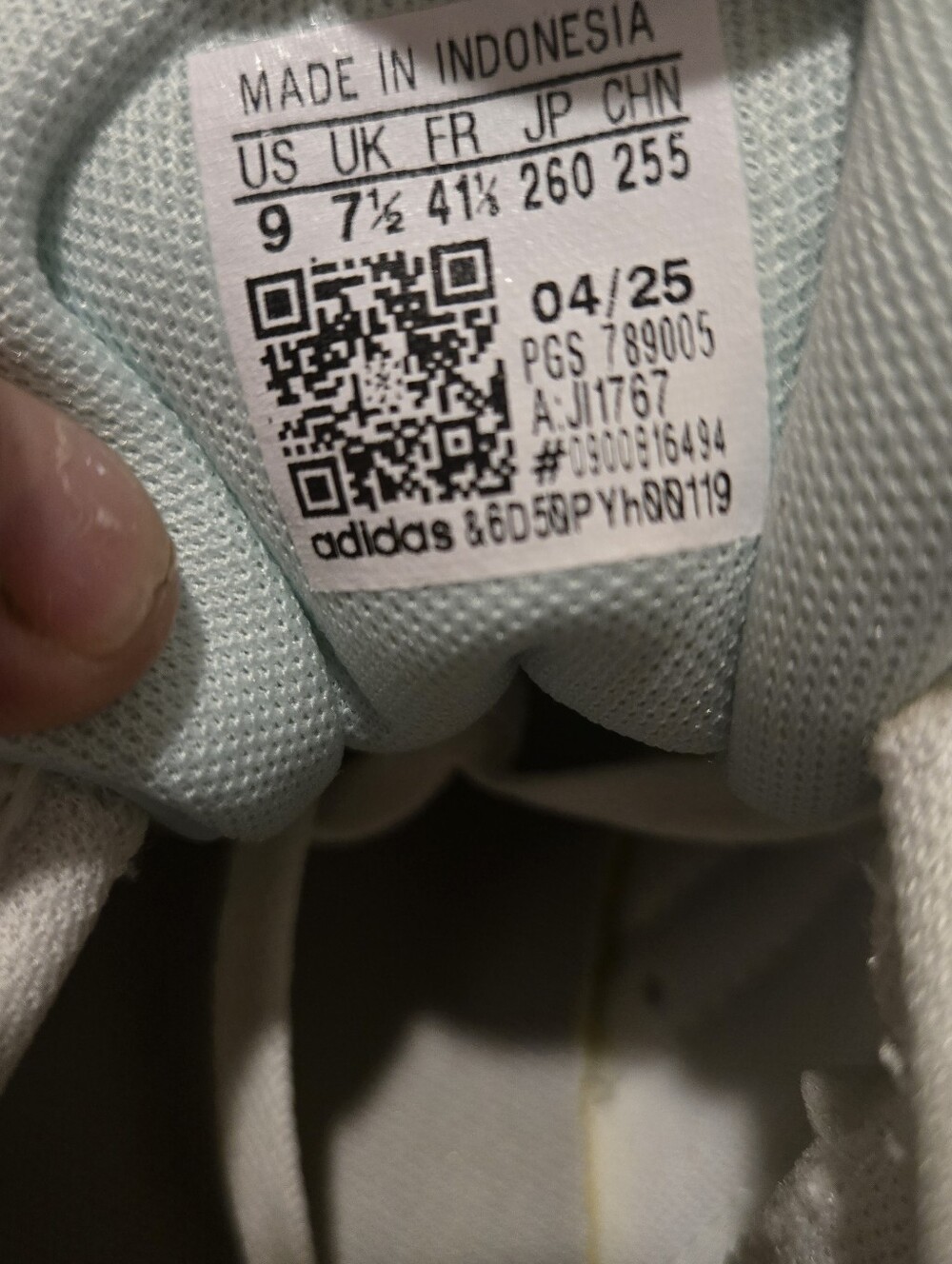 Adidas Womens NWT White & Light Blue Sneakers Size 9 - Picture 7 of 7